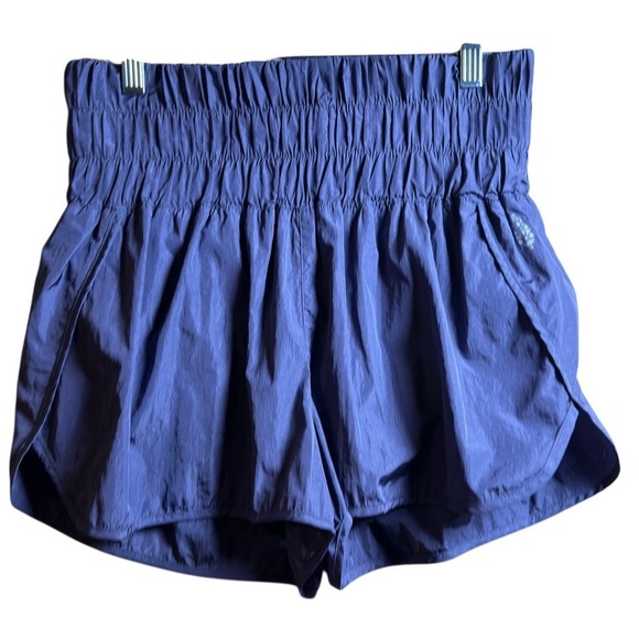 Free People Pants - FP Movement The Way Home Shorts Purple Women's Medium High Rise Smocked‎ Casual